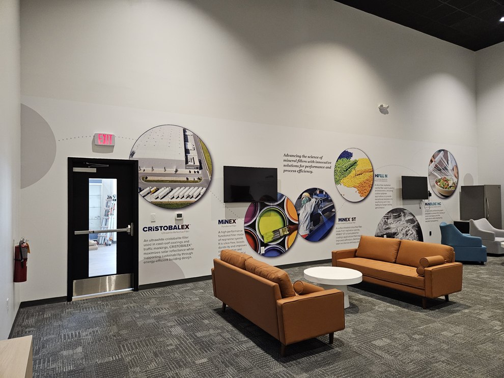 Branded office window graphics and signs for workplace interiors Washington, DC