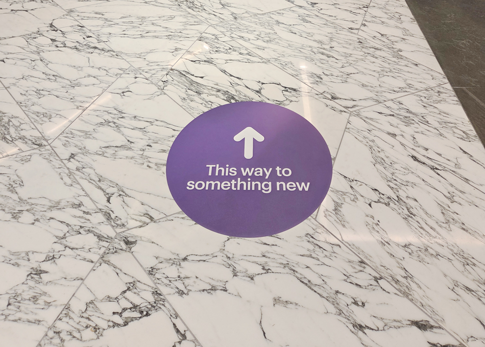 Interior directional signage designed for events in Raleigh, NC
