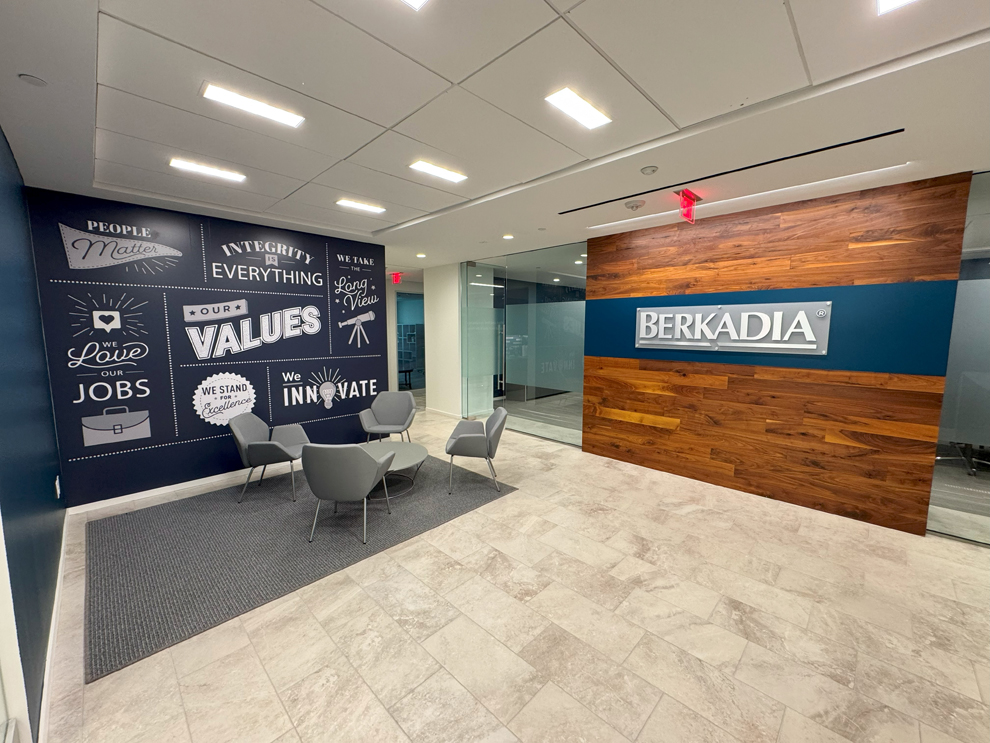 Corporate office signs with custom branding installed in Newport News, VA