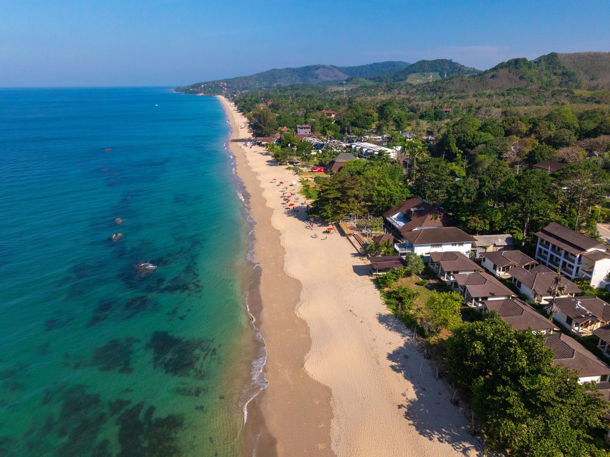 Aerial view of the beach in Ko Lanta Island, Thailand